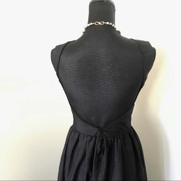 1950s Backless evening dress little black dress S - Picture 4 of 8